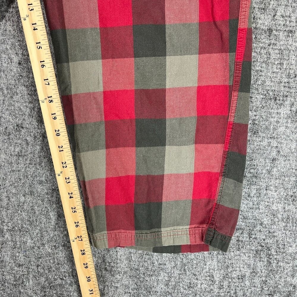 Life Is Good Pajama Pants Mens Extra Large Red Plaid Flannel Knit Sleapwear‎ - Picture 8 of 9